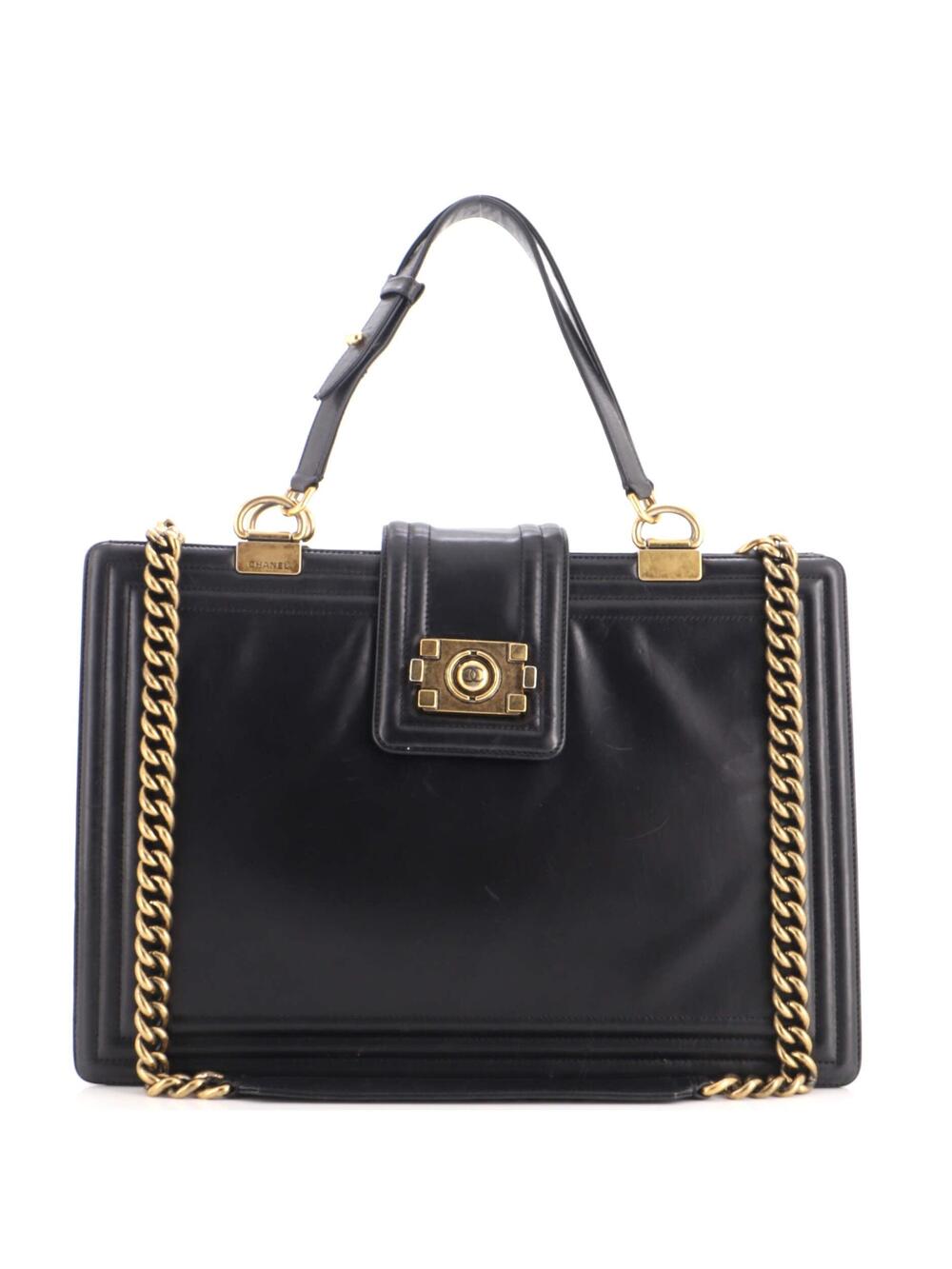Chanel Boy Tote Glazed Calfskin Large #337419C25B